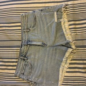 Kut from the Kloth Light Blue Frayed Jean Shorts